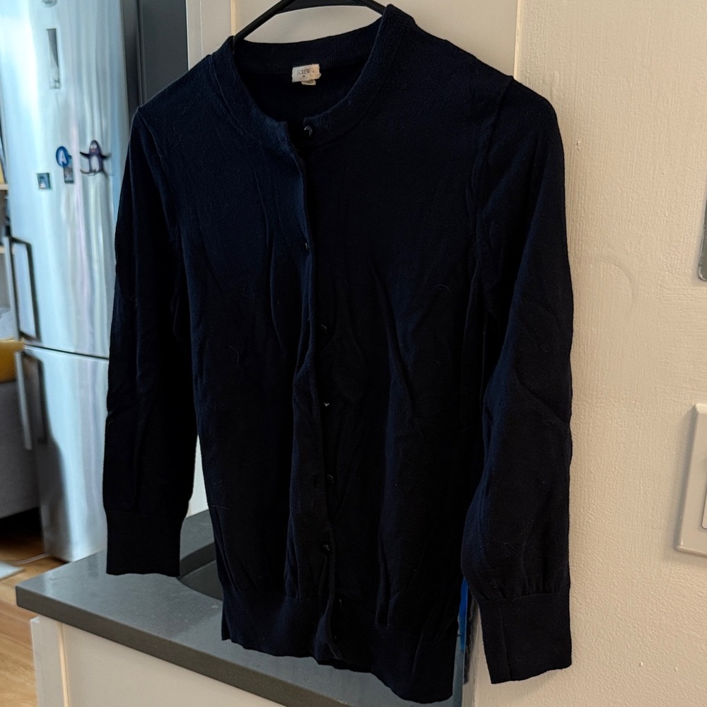J. Crew Women's Navy Cardigan Sweater